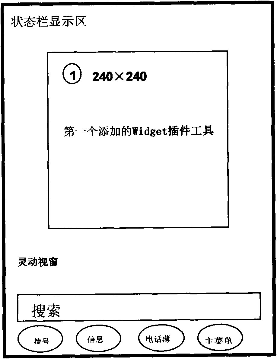 System for realizing agile window on mobile phone and method thereof