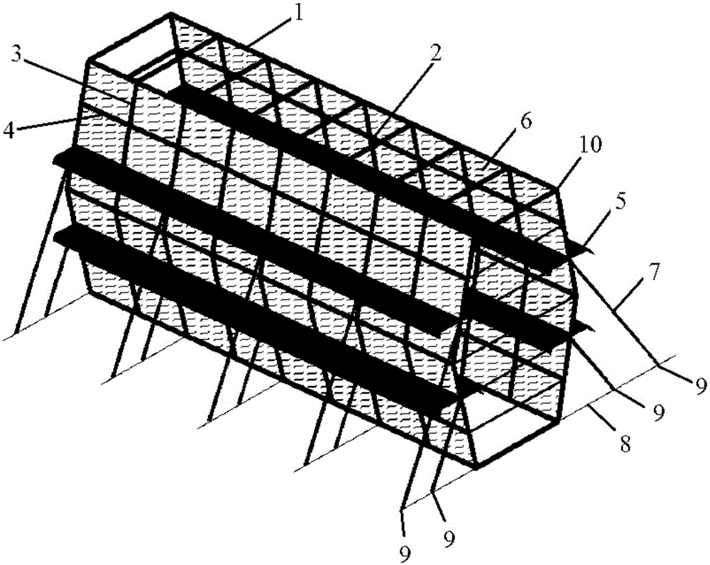 Post-cast strip device and construction method thereof