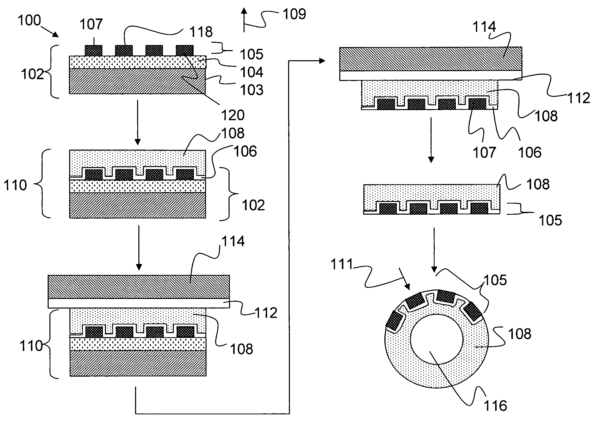 Method for conforming a micro-electronic array to arbitrary shapes