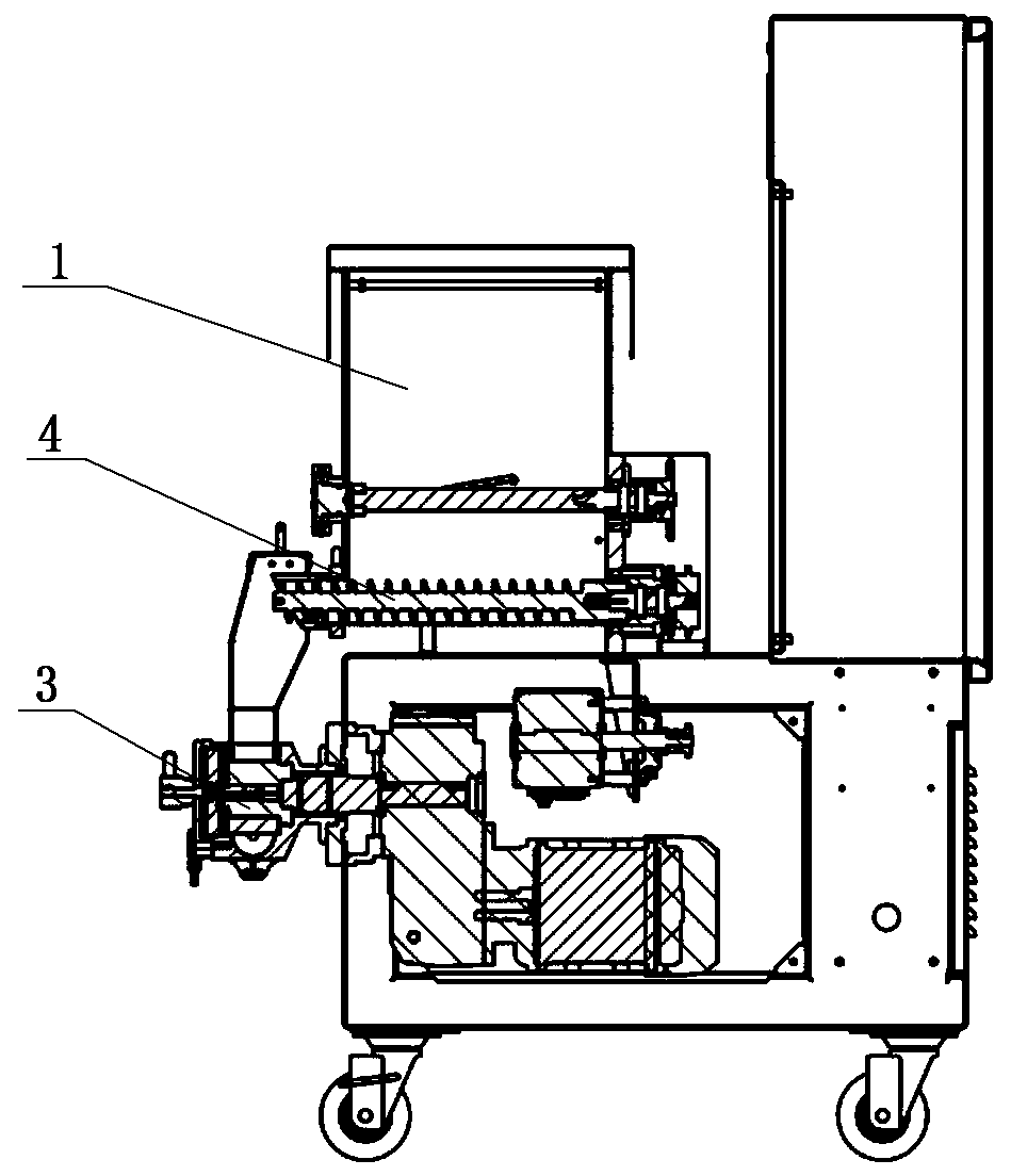 Filling process for ice cream containing large-particle mixed material