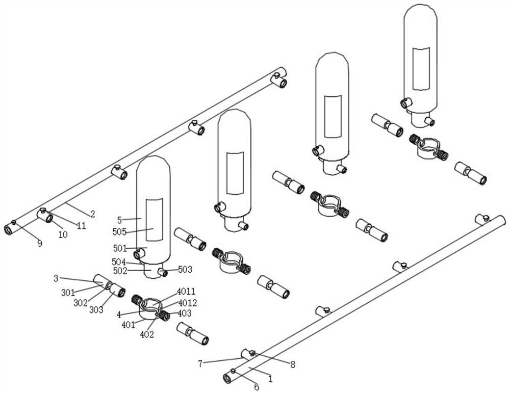 Water tank device for municipal pipe network water supply equipment