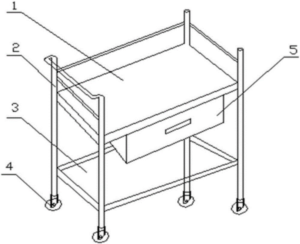 Stainless steel treatment cart