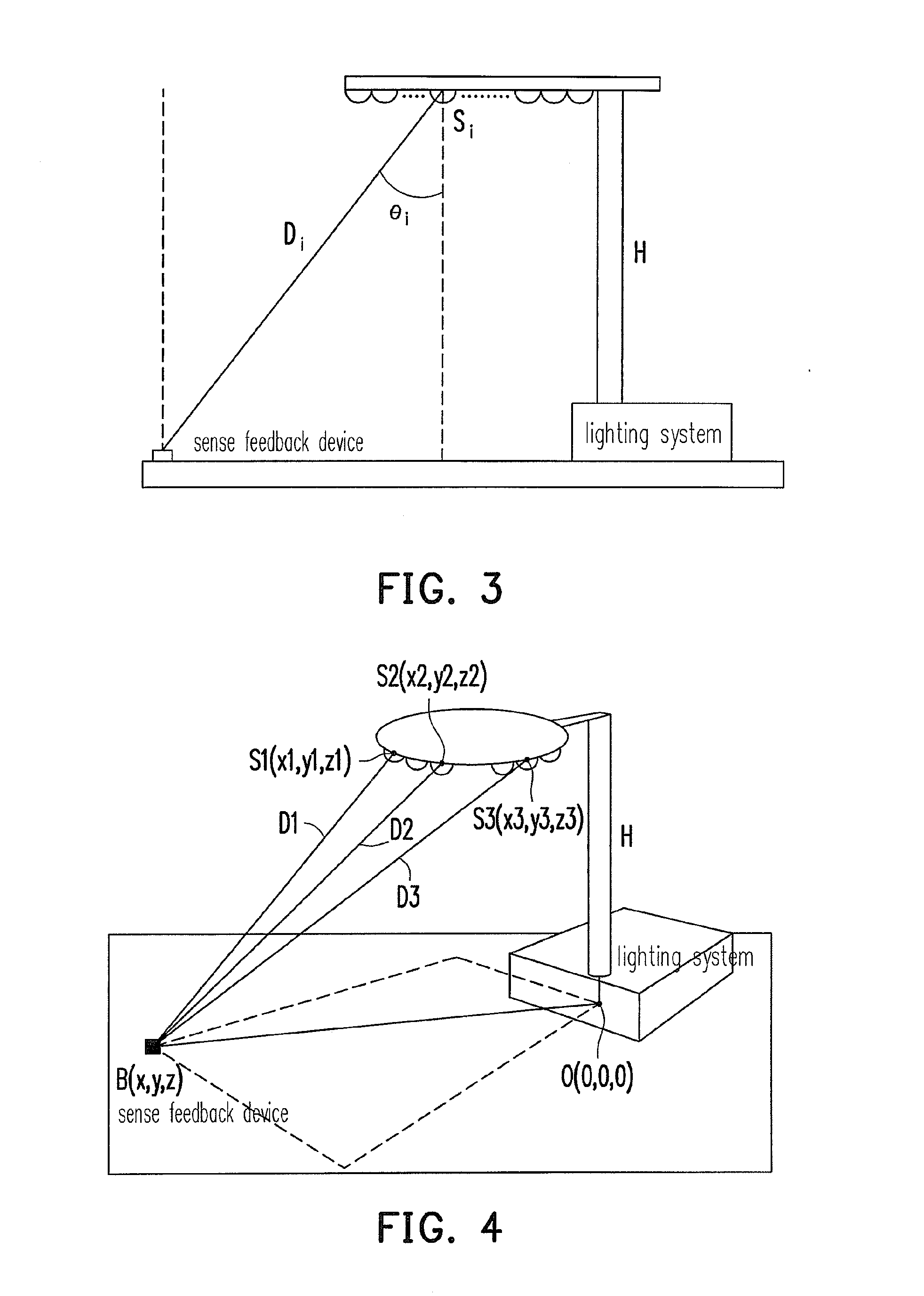 Positioning method and positioning system based on light intensity