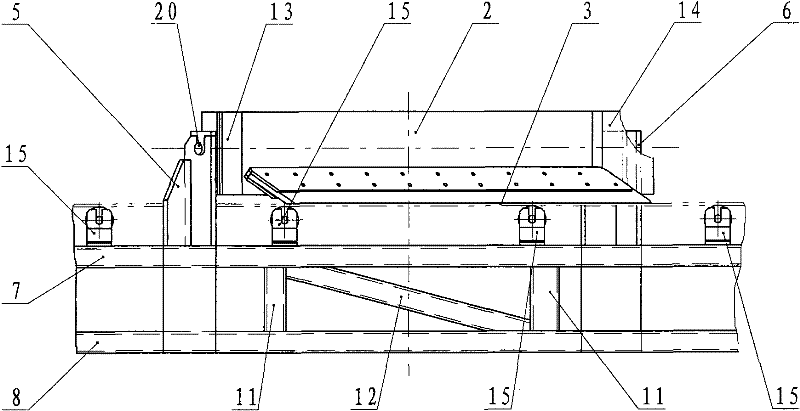 Multi-point side-discharging device of filling belt conveyer