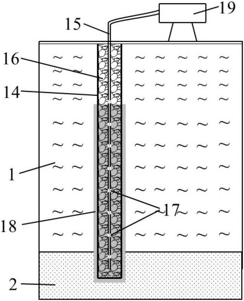 Method for treating soft soil foundation through combination of bagged grouting gravel pile and vacuum preloading