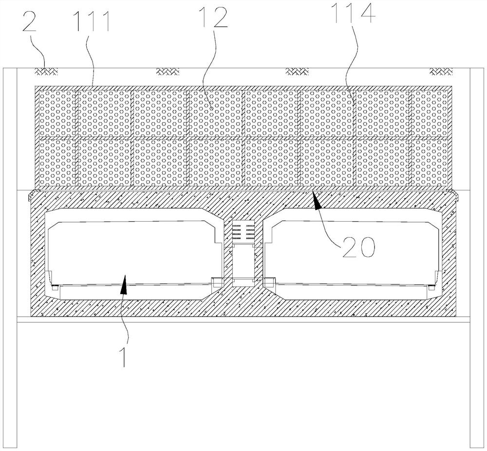 Tunnel load shedding structure and construction method thereof