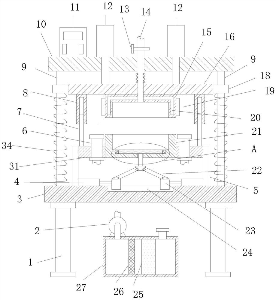 Injection mold for producing resin rubber frame of display screen