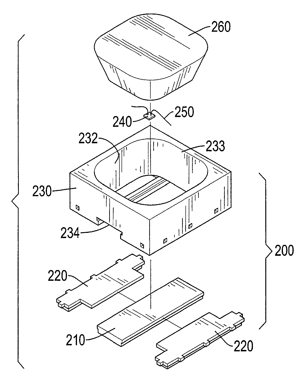 Package for a high-power light emitting diode