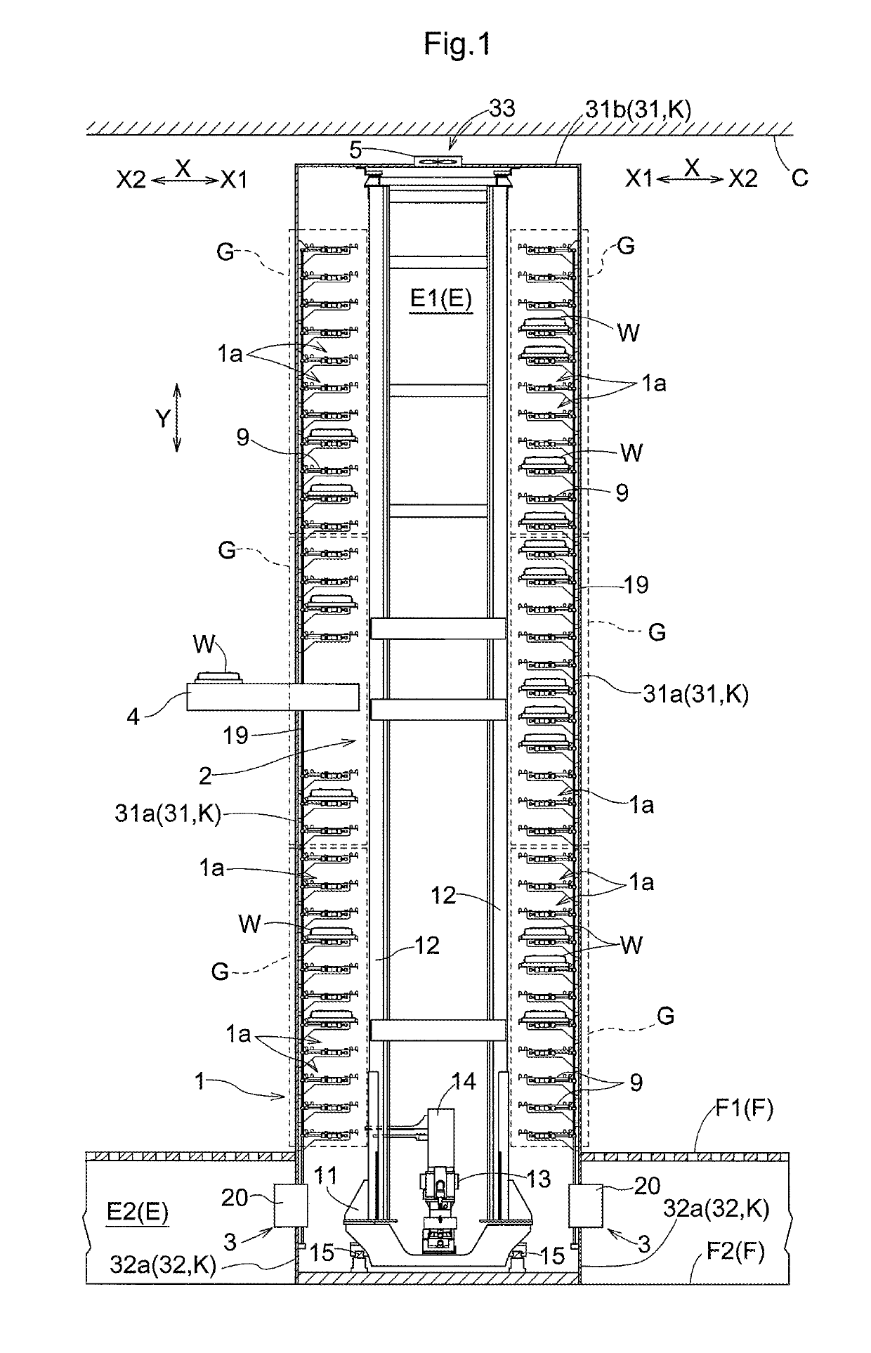 Container storage facility