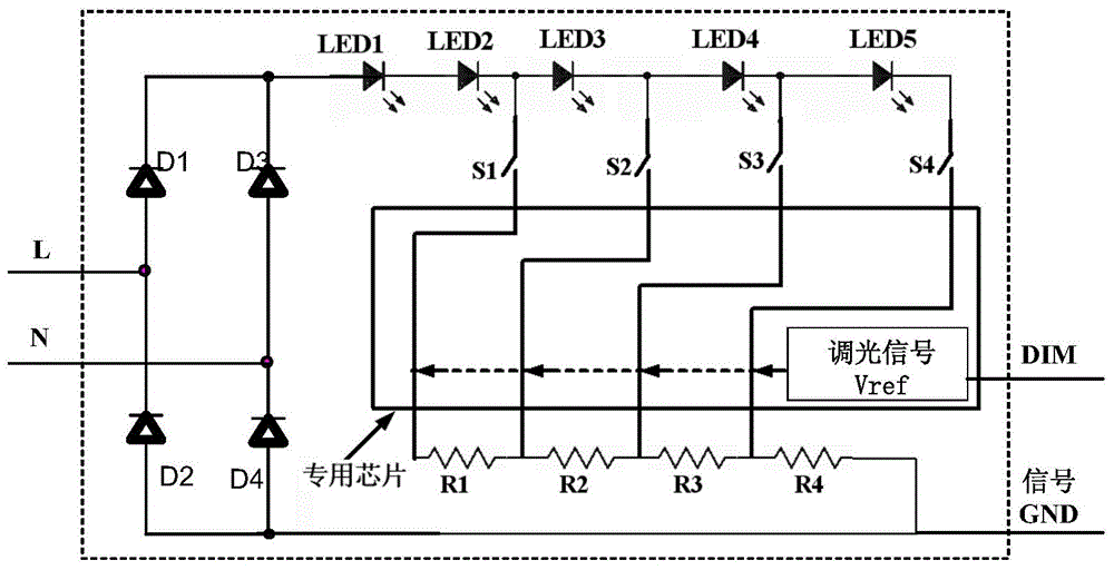 A kind of dimmable LED circuit module and LED surface lamps applied thereto