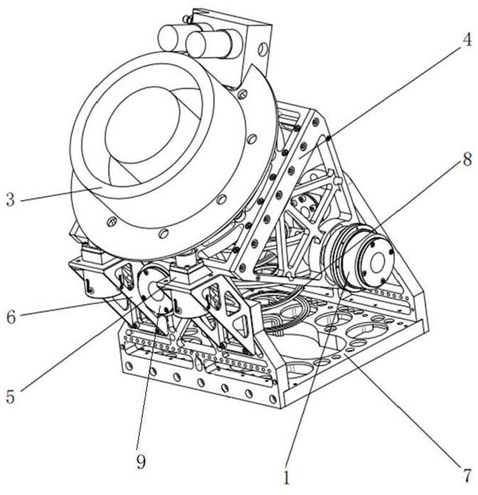 Orthogonal double-joint type electric thruster pointing mechanism