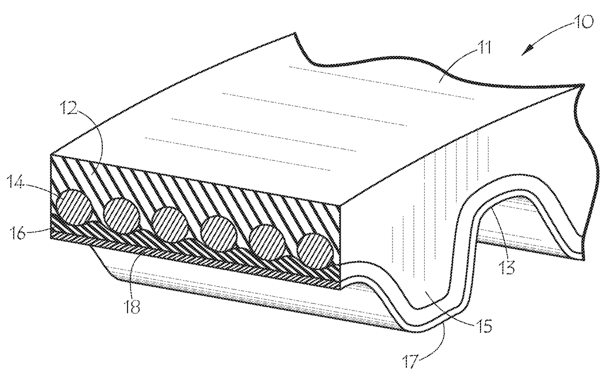 Electrically conductive power transmission belt