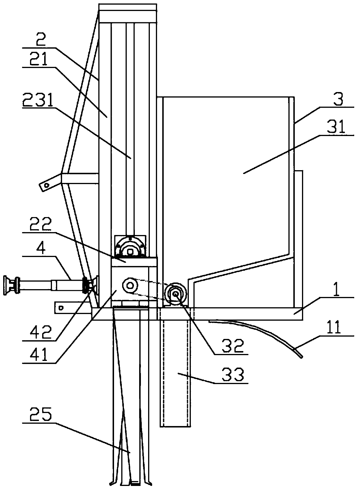 Vertical soil loosening and fertilizing integrated machine