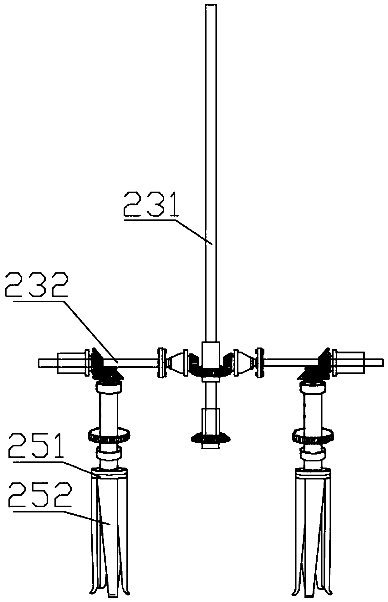 Vertical soil loosening and fertilizing integrated machine