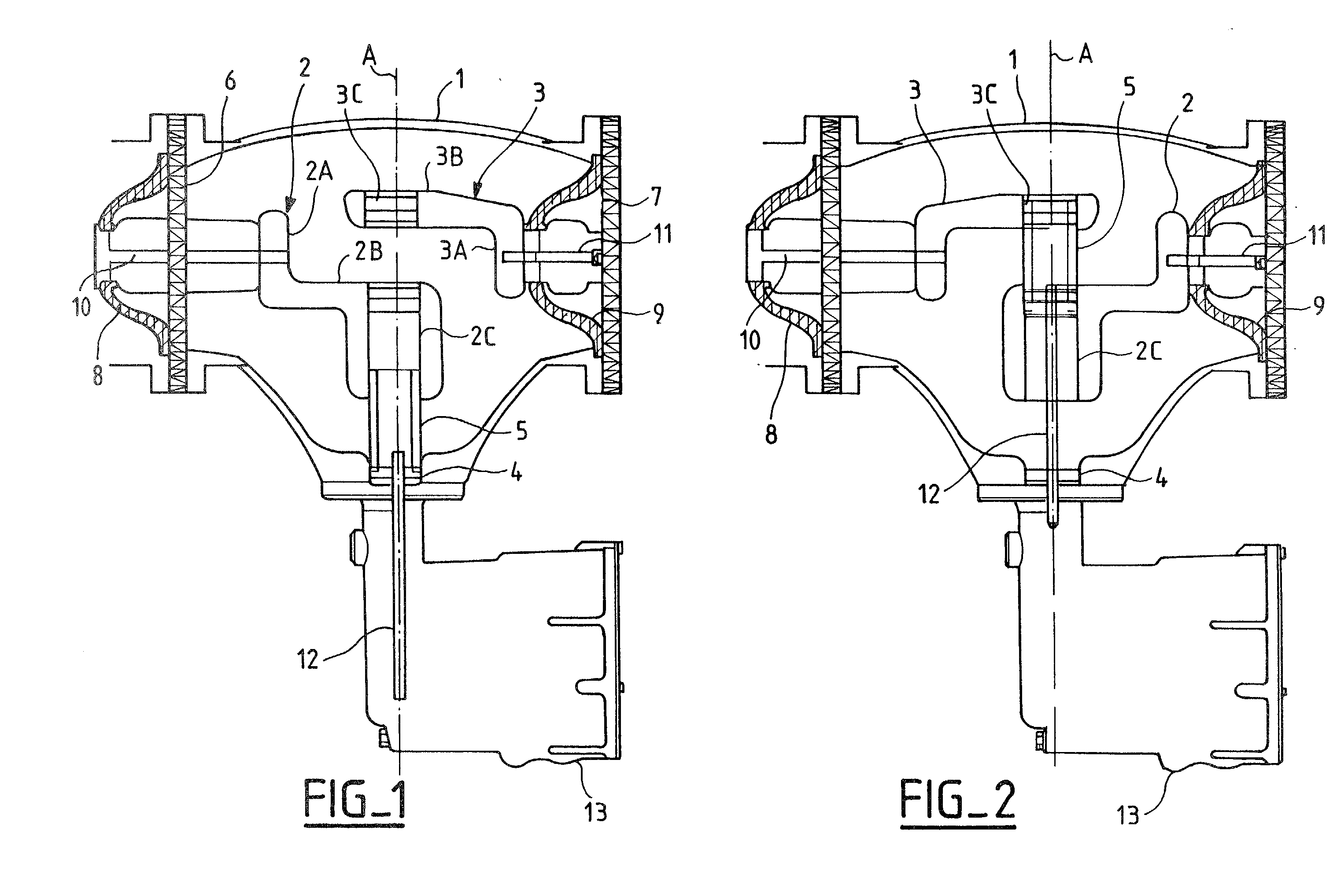 Three-position electrical switch having a switching element that is movable in axial translation