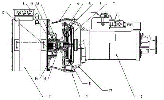 Manual clutch device for full electric vehicle