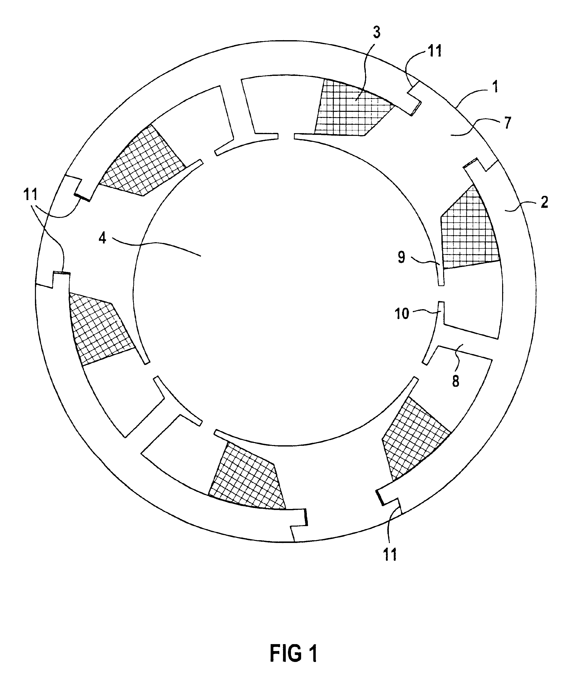 Permanent magnet rotor electrical synchronous machine with different alternatively arranged tooth pitch widths