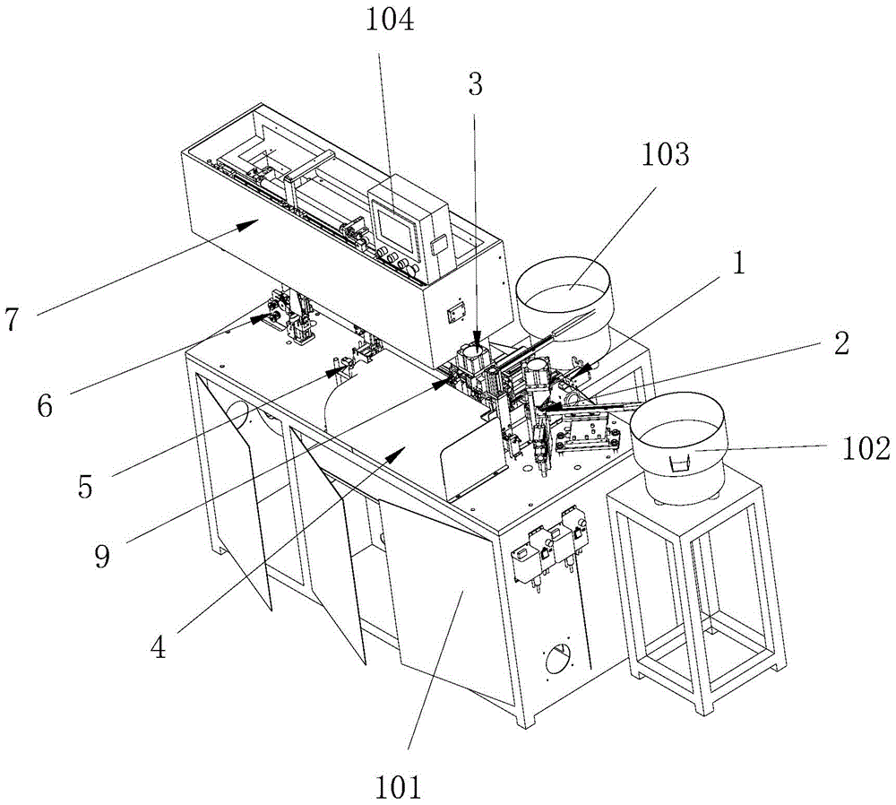 Telephone wire plug assembling wire binding machine