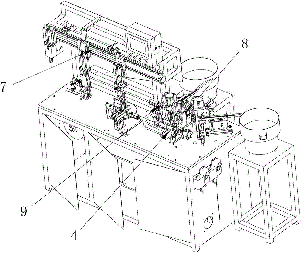 Telephone wire plug assembling wire binding machine