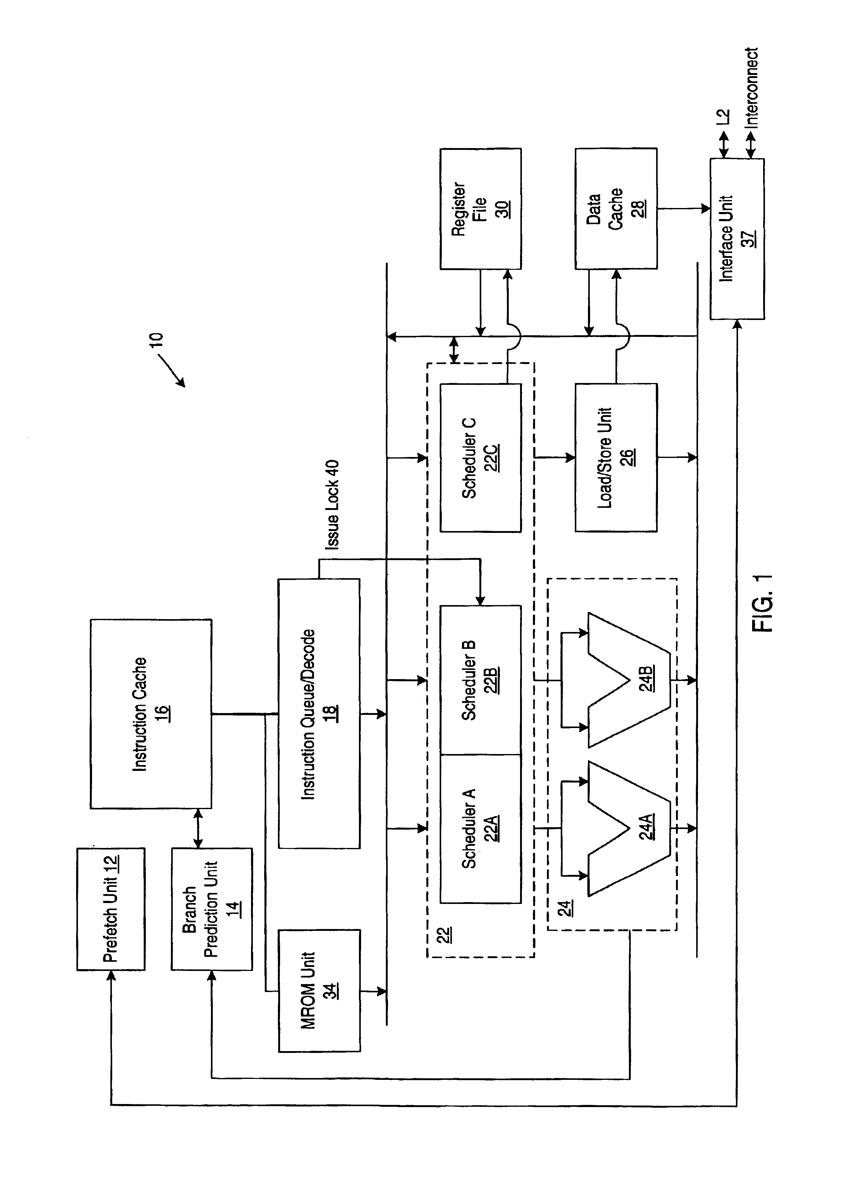 Apparatus and method for independently schedulable functional units with issue lock mechanism in a processor