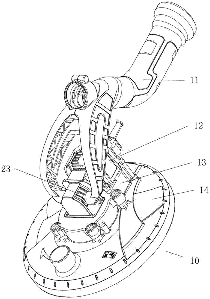 The head structure of the wall grinder