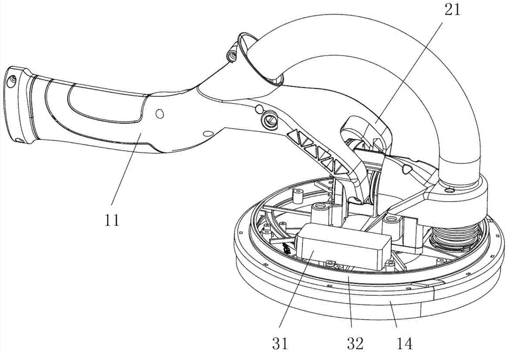 The head structure of the wall grinder