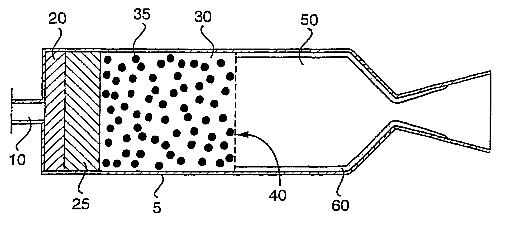 Reactor for decomposition of ammonium dinitramide-based liquid monopropellants and process for the decomposition