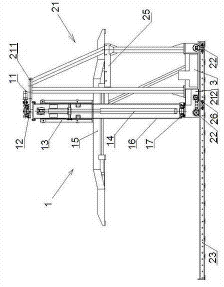 Unilateral hydraulically driven three-dimensional frame parking space
