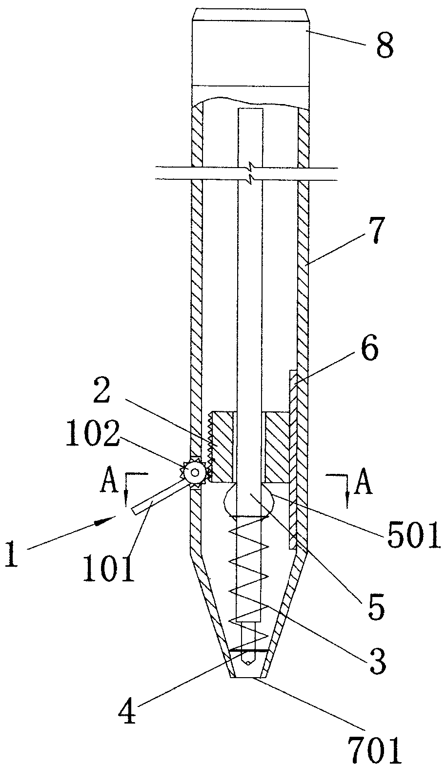 Dropping-resisting pen with pen point capable of automatically retracting