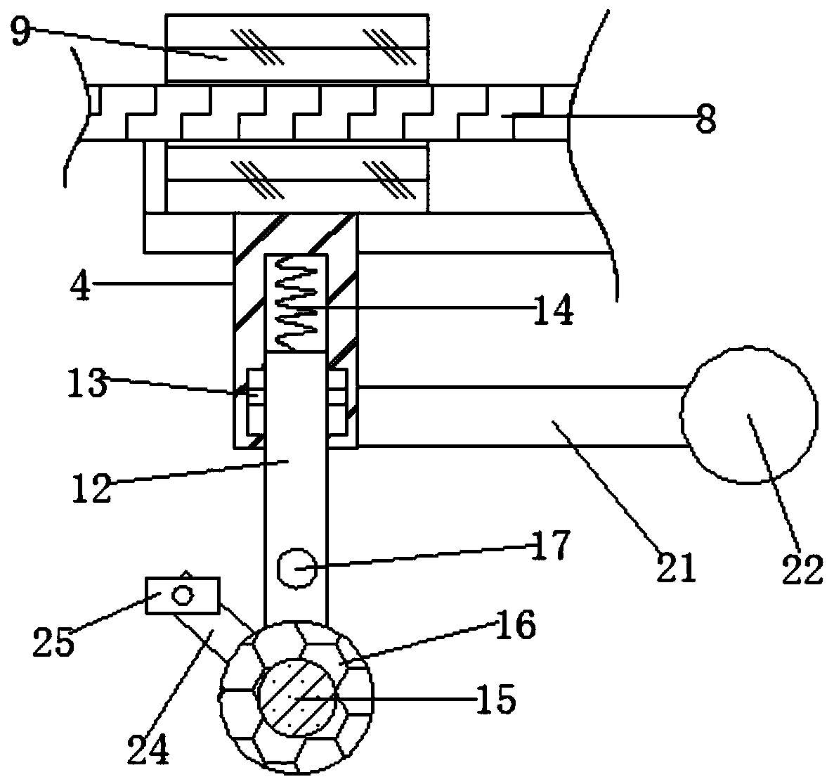 Film coating device for polycarbonate hollow plate