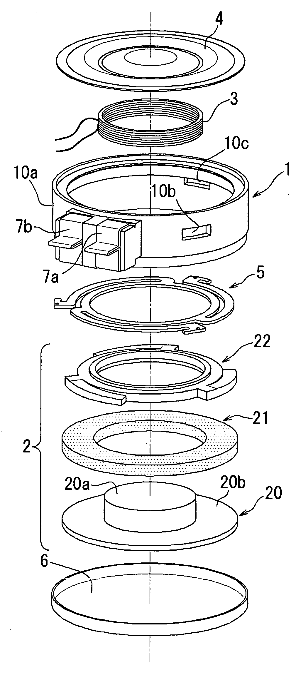 Vibration actuator device of portable terminal