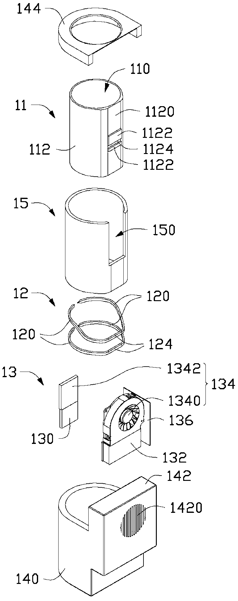 Heating and cooling device