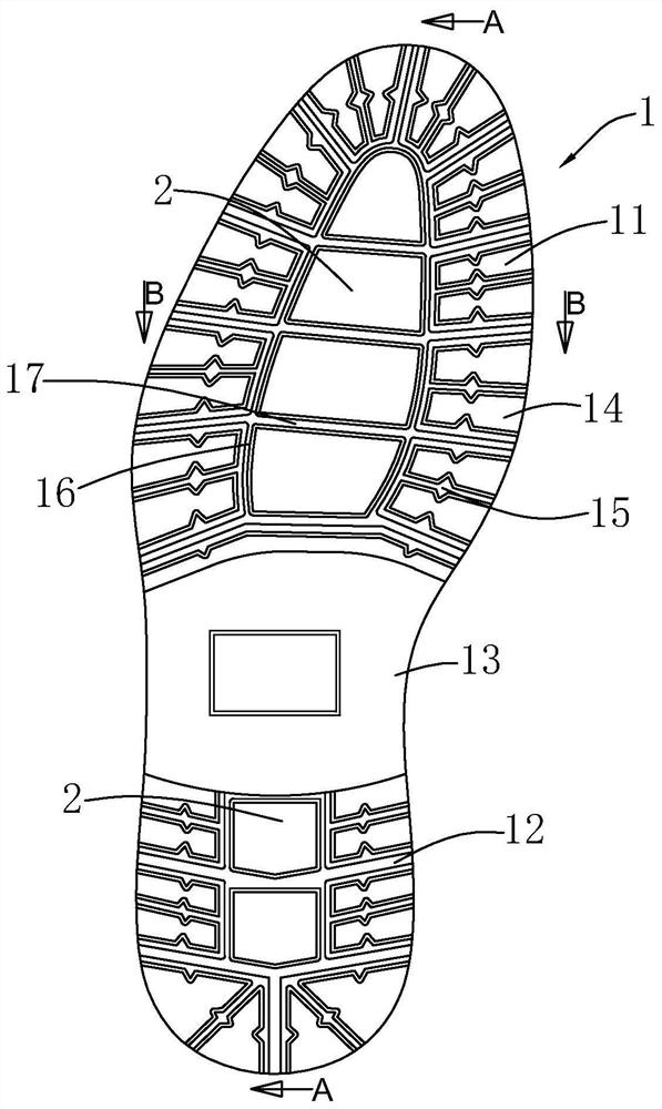 A kind of non-slip TPR outsole and preparation method thereof
