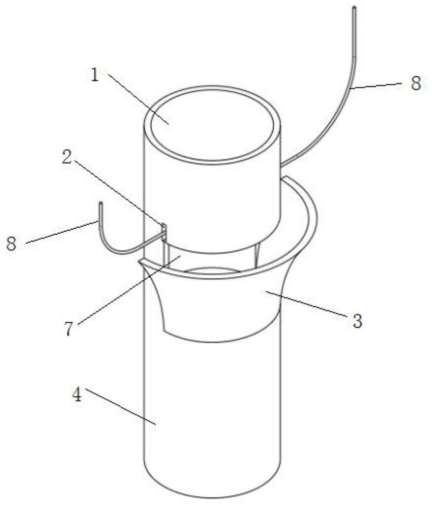 Planting device for planting fluorescent microfilaments on surface of airfoil profile