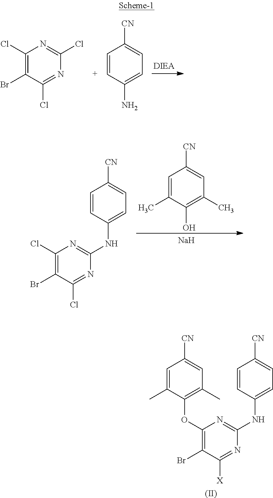 Process for synthesis of diarylpyrimidine non-nucleoside reverse transcriptase inhibitor