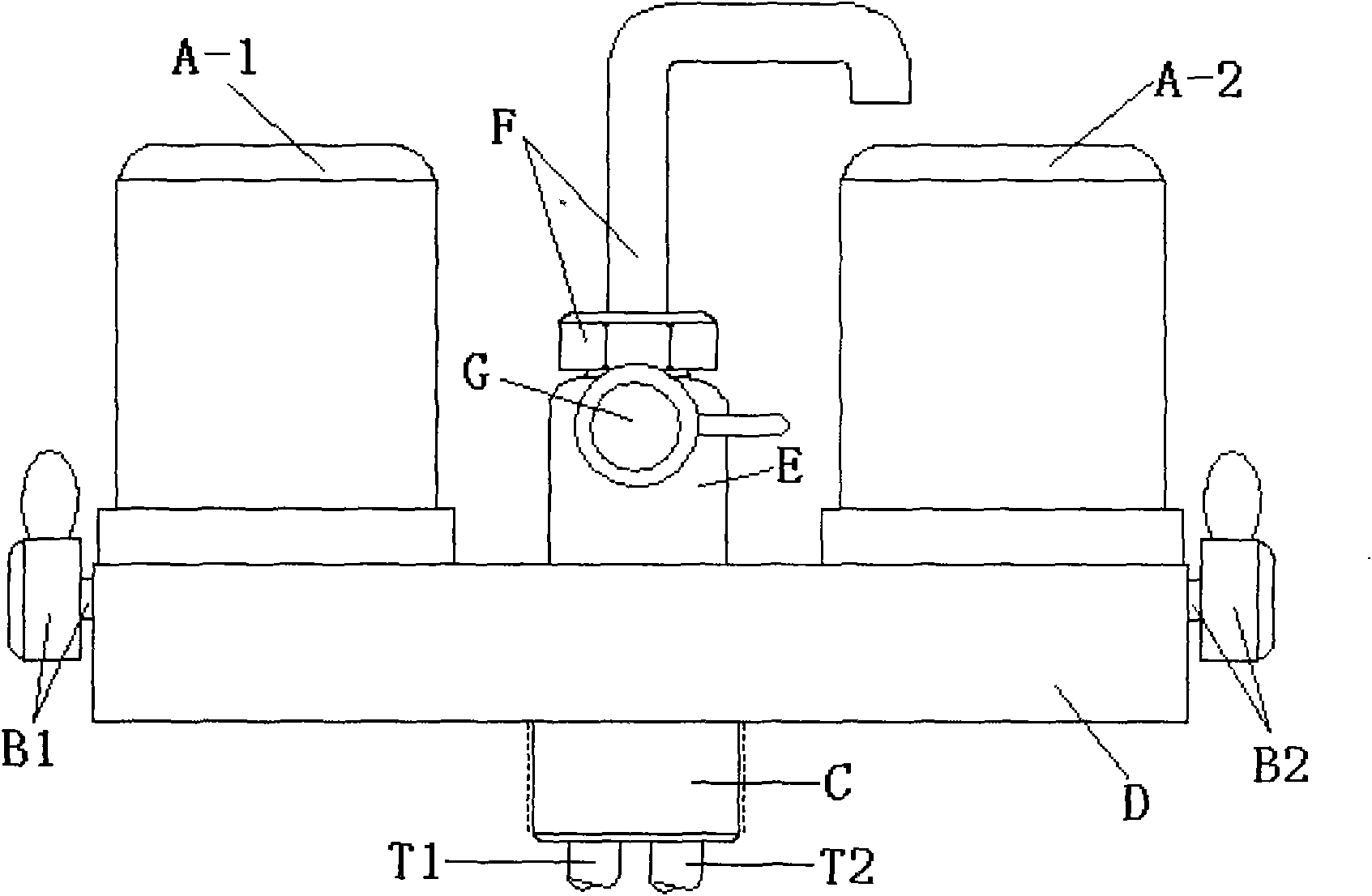 Cold and hot water conjoined faucet with water filter