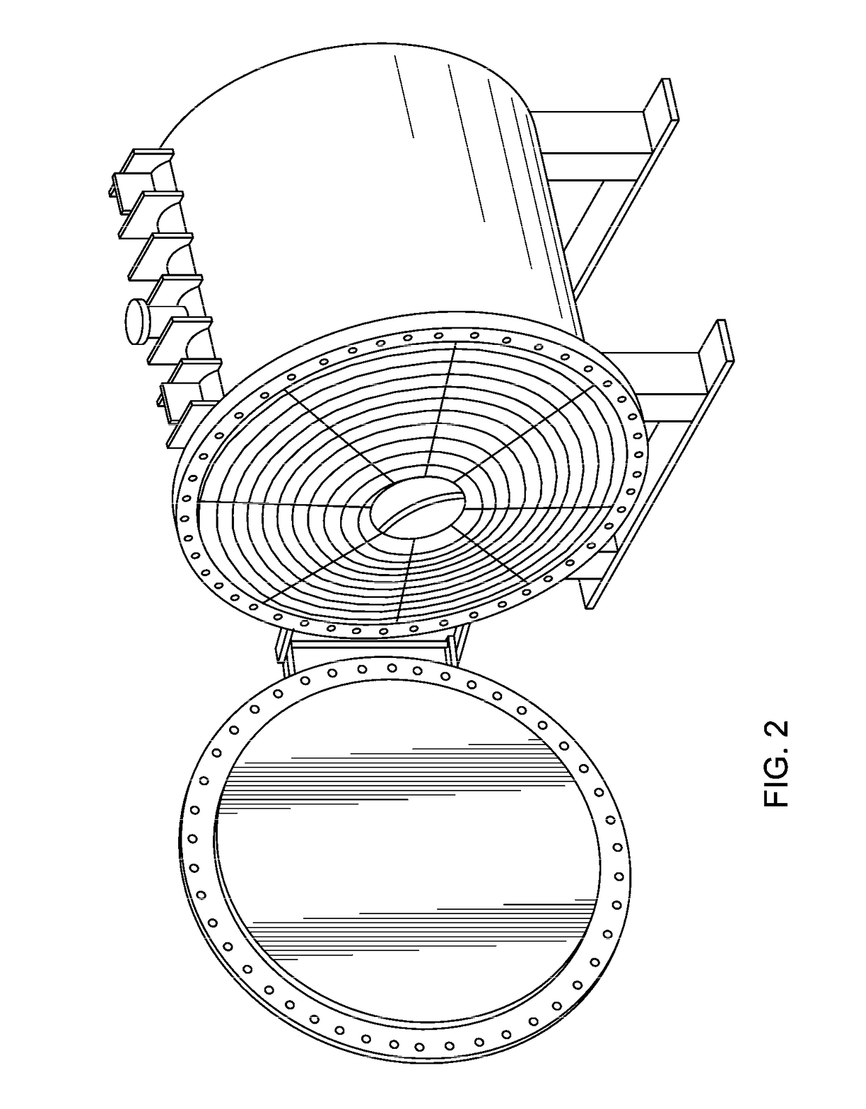 Polymerization using a spiral heat exchanger