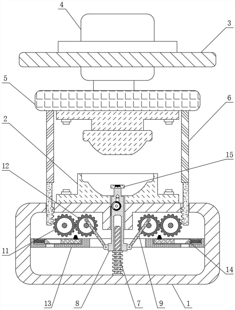 Automobile shell part stamping die facilitating fixing and material taking