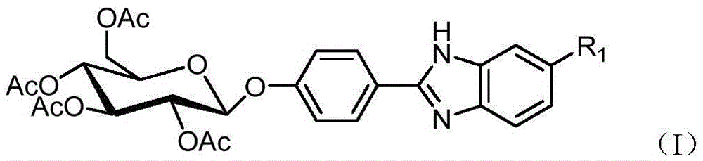 Glycosyl benzimidazole compound and preparation method as well as application thereof