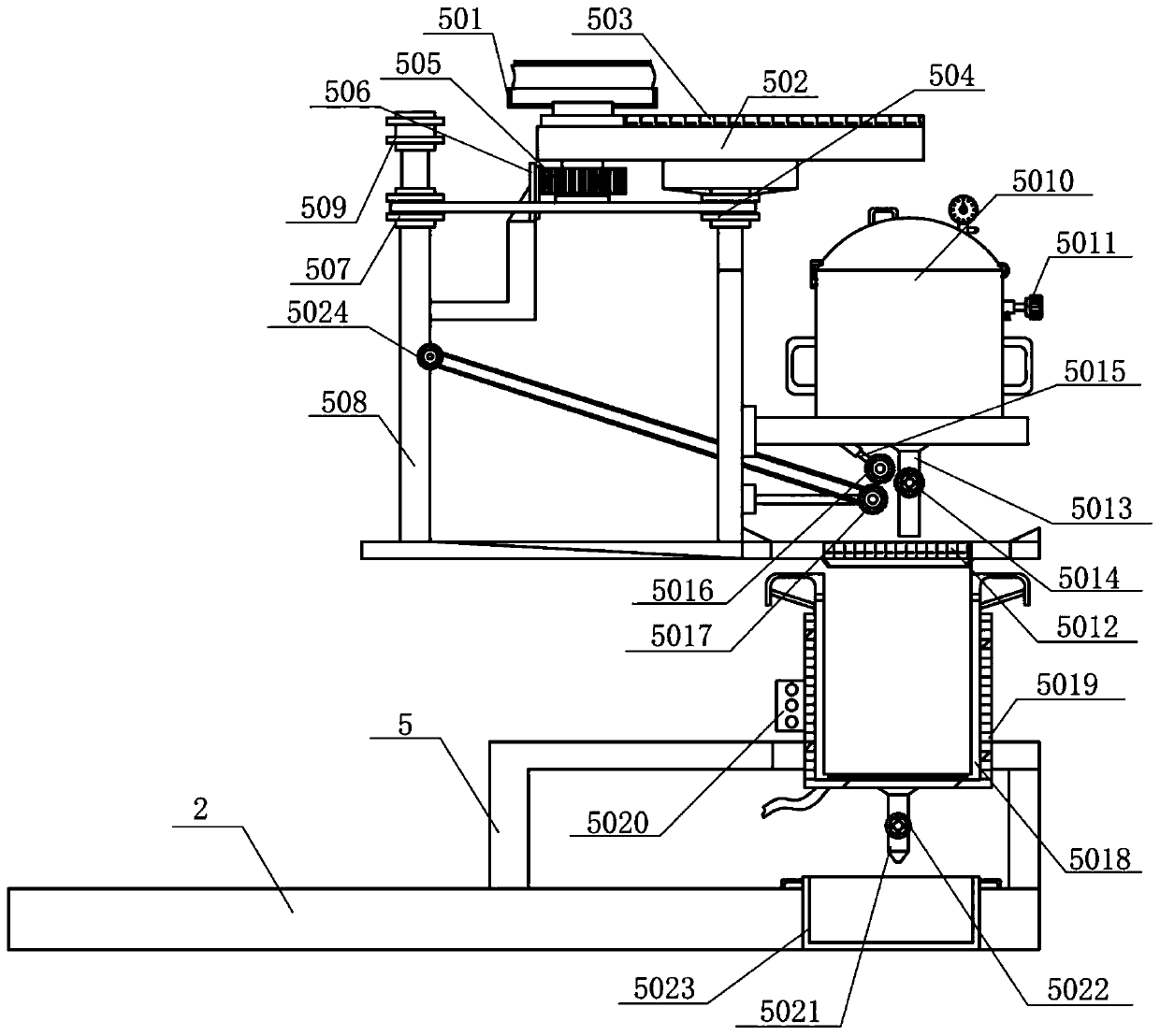 Pig hair shaving type pig head oil extraction device