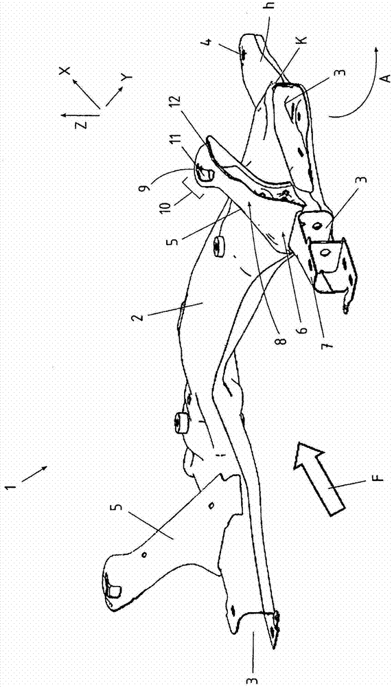 Axle arrangement having a de-coupling device