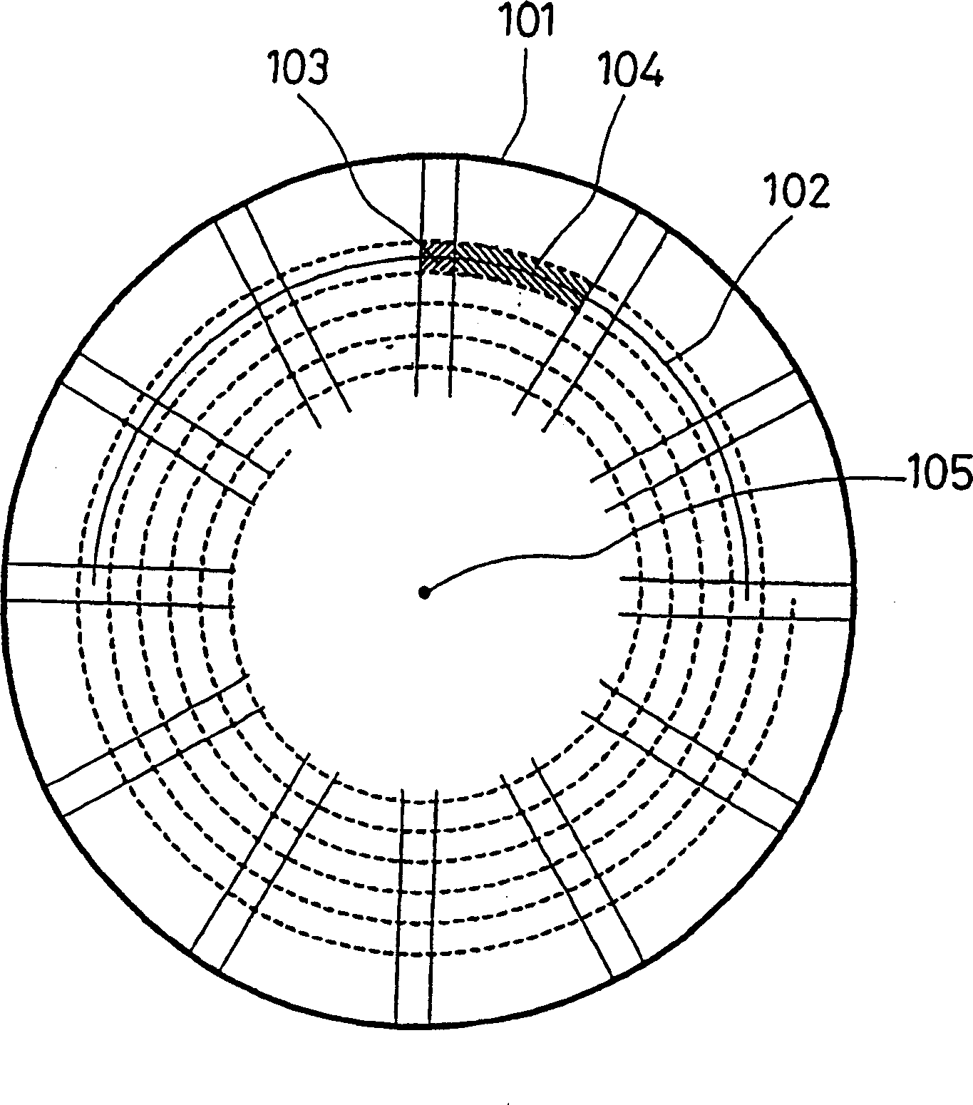 Optical recording medium and misalignment measuring instrument using the same