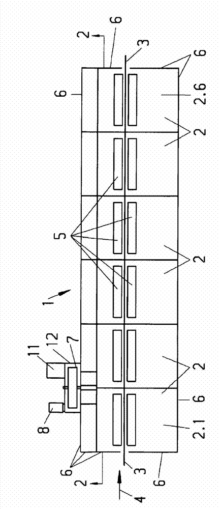 Apparatus for the heat treatment of a web of textile material