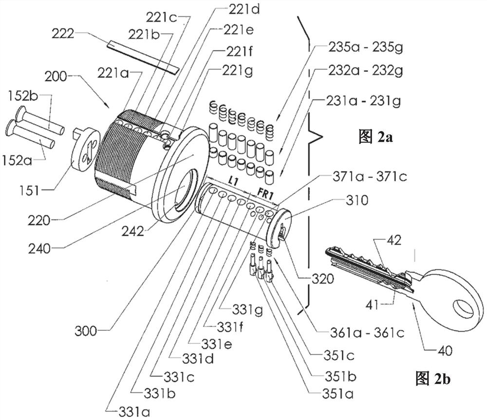 Cylinder lock unit and an associated key