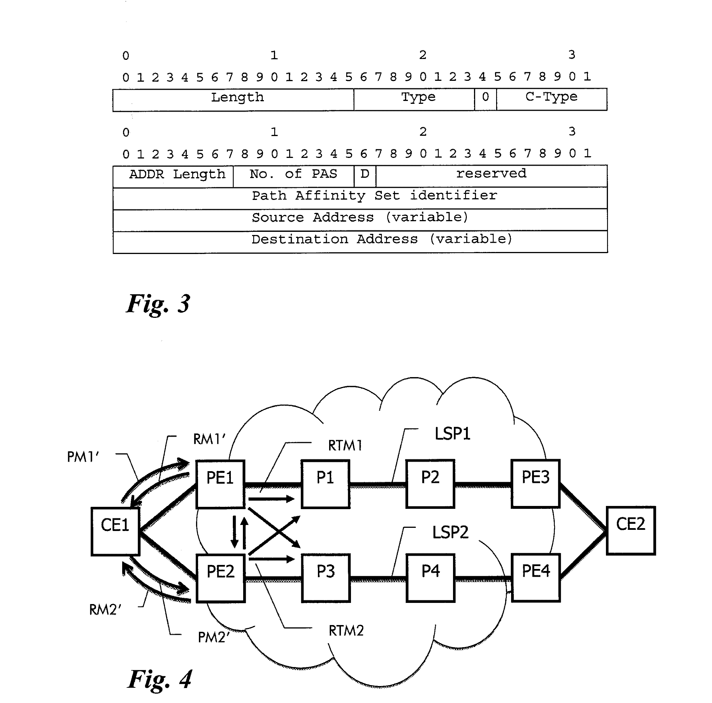 Method and related apparatus for establishing link-diverse traffic paths in a telecommunications network