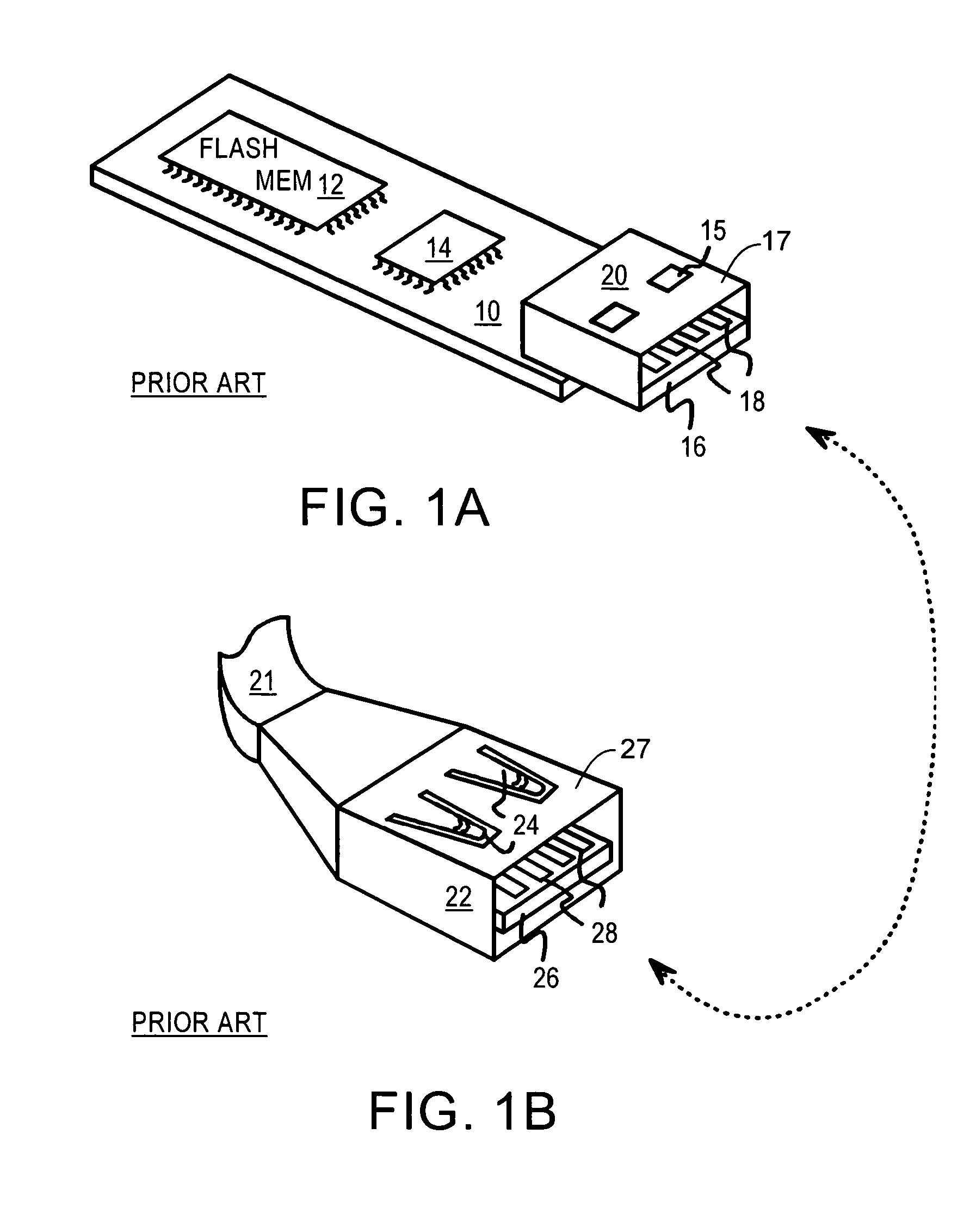 Low-profile USB connector without metal case