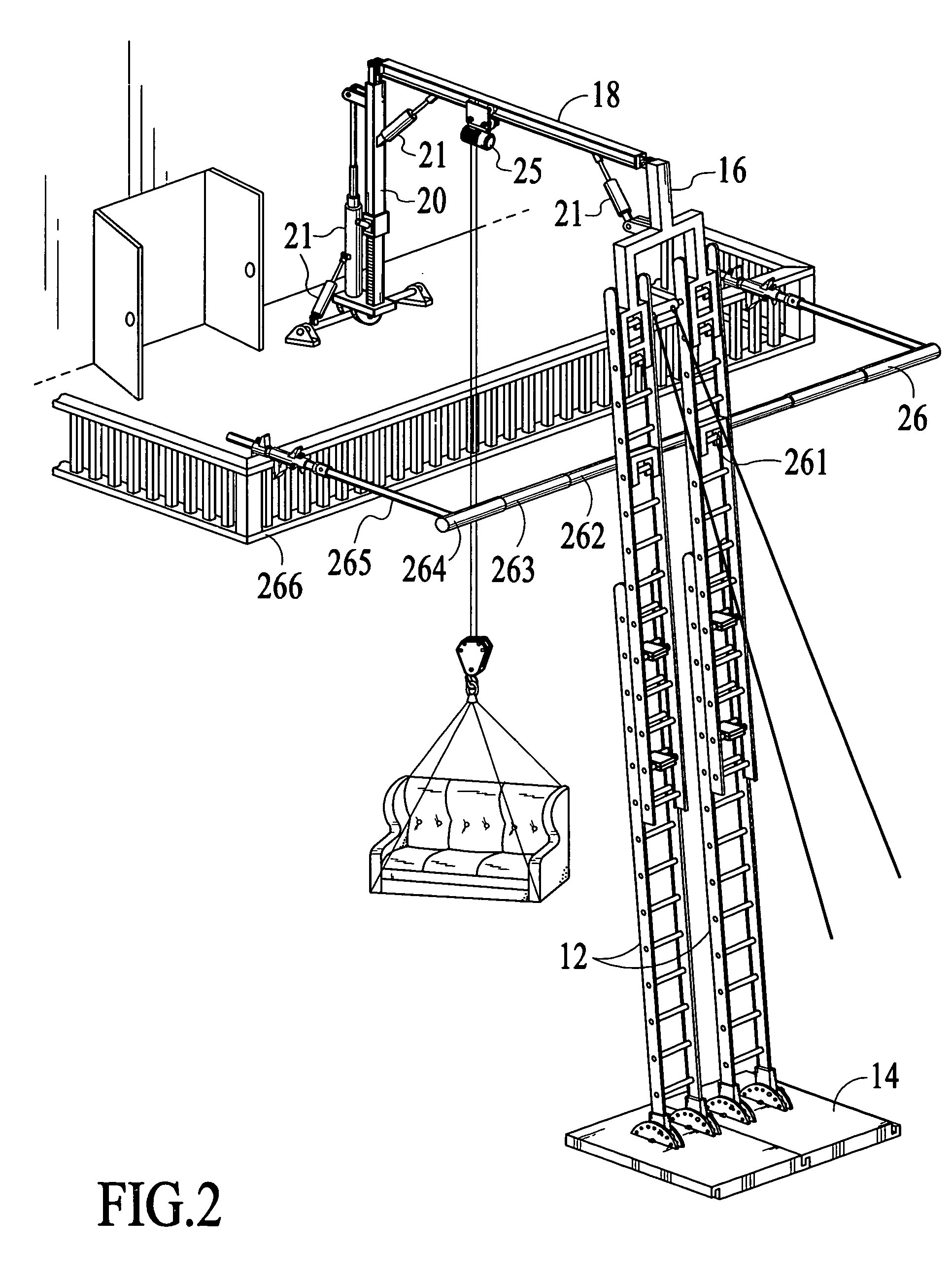 Ladder elevator device