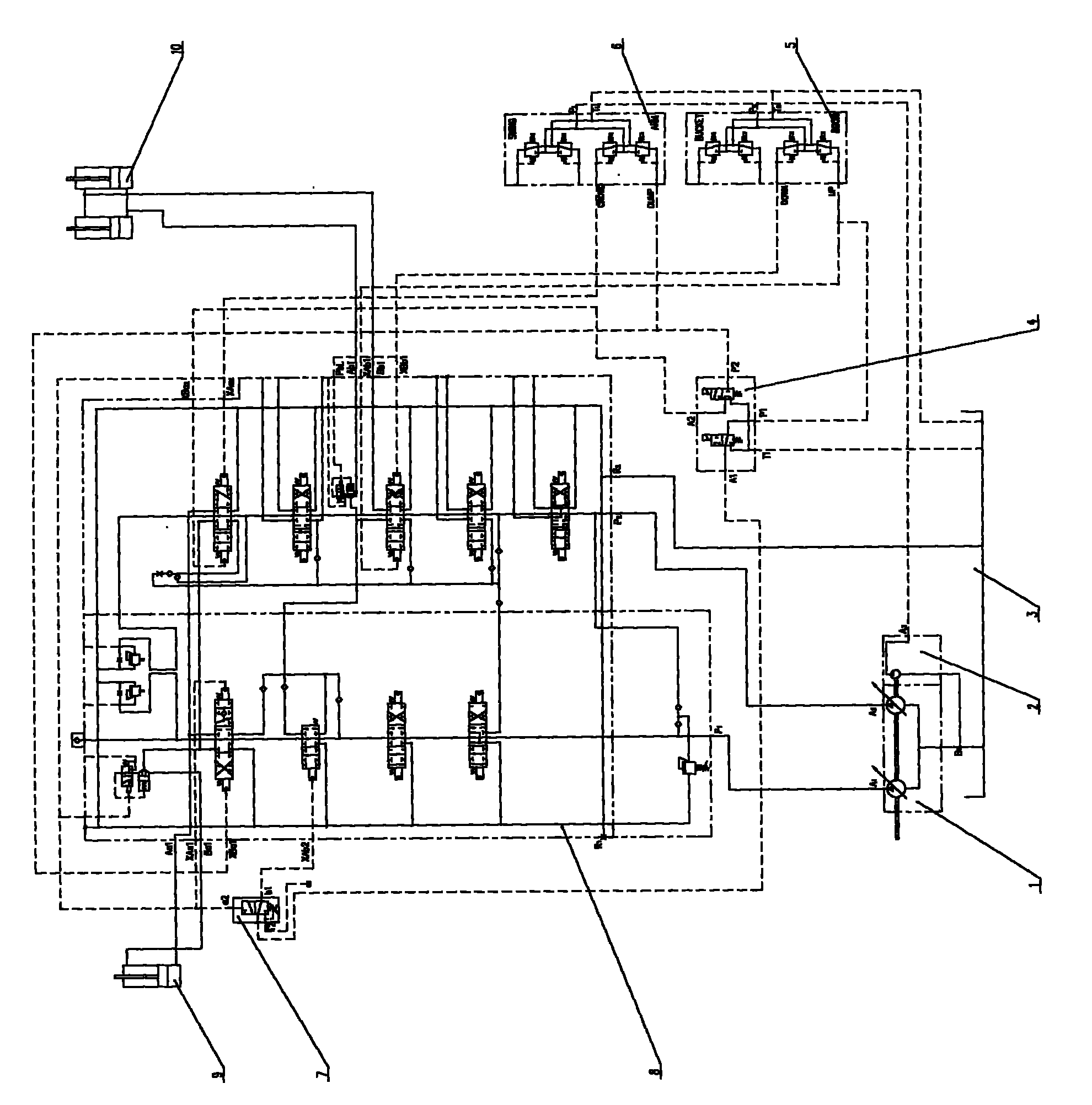 Method for improving excavating control characteristic and leveling operation characteristic of excavator