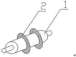 Guide roller with rubber rings