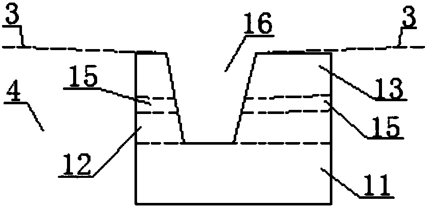 A line-to-line drainage structure used in the double-line section of the low-lying low-speed magnetic levitation line
